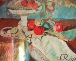 Stillleben mit Obstschale nach Paul Cezanne